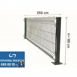 Profil Boru 100 250 cm Ölçüsünde Panel Çit Takım Fiyatı
