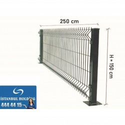Profil Boru 150 250 cm Ölçüsünde Panel Çit Takım Fiyatı