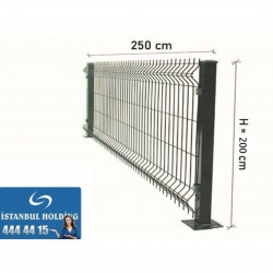 Profil Boru 200 250 cm Ölçüsünde Panel Çit Takım Fiyatı